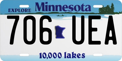 MN license plate 706UEA