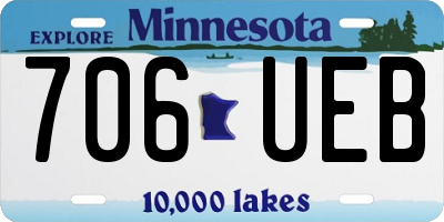 MN license plate 706UEB