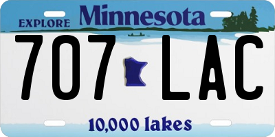 MN license plate 707LAC