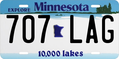 MN license plate 707LAG