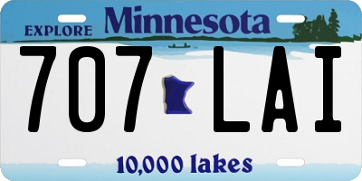 MN license plate 707LAI