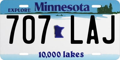 MN license plate 707LAJ