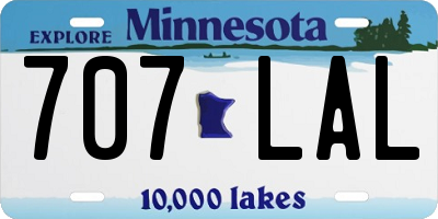 MN license plate 707LAL