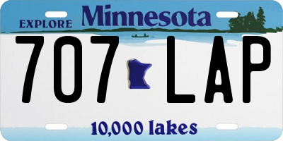 MN license plate 707LAP