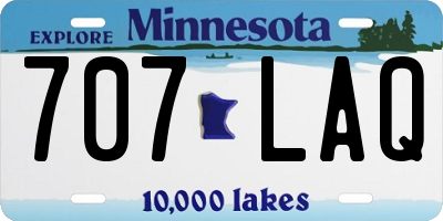 MN license plate 707LAQ