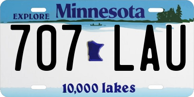 MN license plate 707LAU