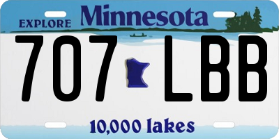 MN license plate 707LBB
