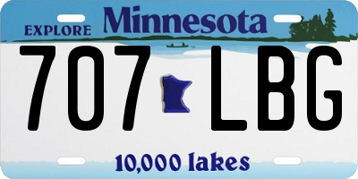 MN license plate 707LBG