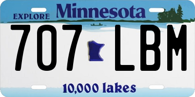 MN license plate 707LBM