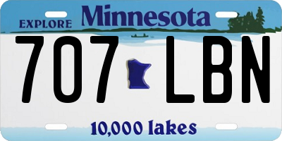 MN license plate 707LBN