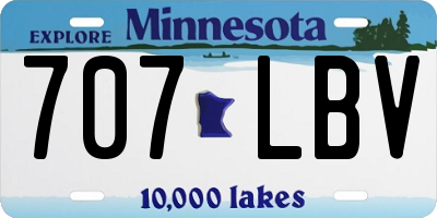 MN license plate 707LBV