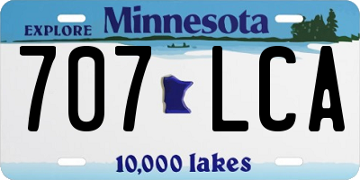 MN license plate 707LCA