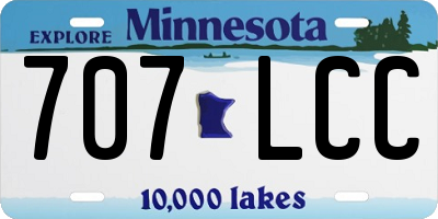 MN license plate 707LCC