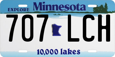 MN license plate 707LCH