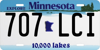 MN license plate 707LCI