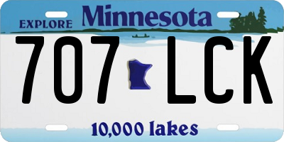 MN license plate 707LCK