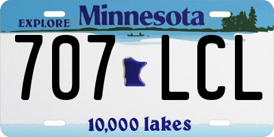 MN license plate 707LCL