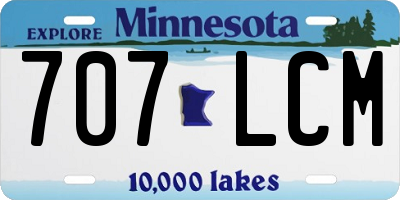 MN license plate 707LCM