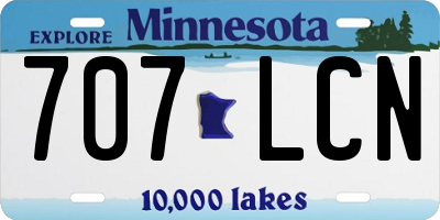 MN license plate 707LCN