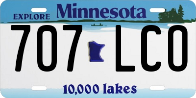 MN license plate 707LCO