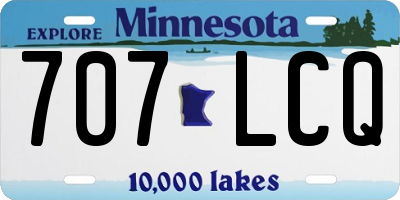 MN license plate 707LCQ