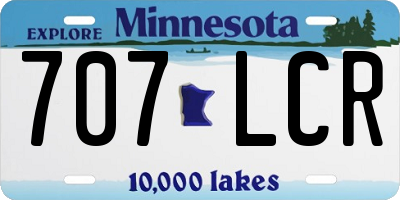 MN license plate 707LCR