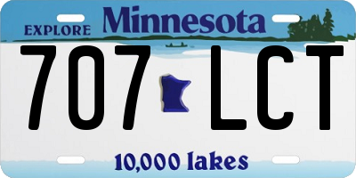 MN license plate 707LCT