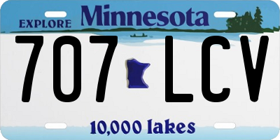 MN license plate 707LCV