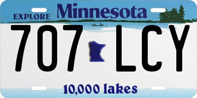 MN license plate 707LCY