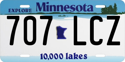 MN license plate 707LCZ