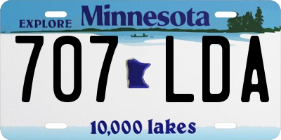 MN license plate 707LDA