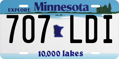 MN license plate 707LDI