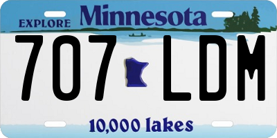 MN license plate 707LDM