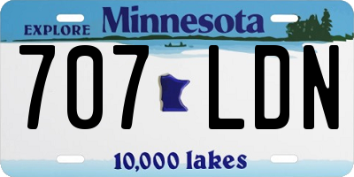 MN license plate 707LDN