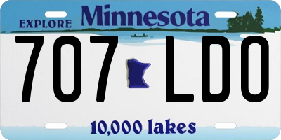 MN license plate 707LDO