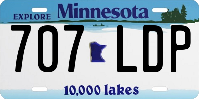 MN license plate 707LDP