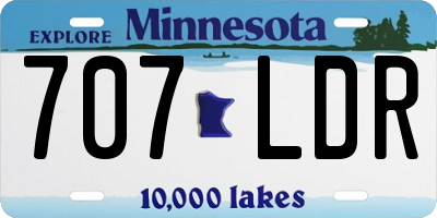 MN license plate 707LDR