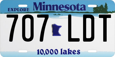 MN license plate 707LDT
