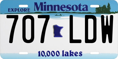 MN license plate 707LDW