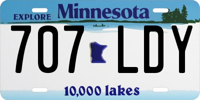 MN license plate 707LDY