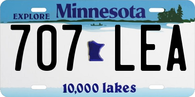MN license plate 707LEA