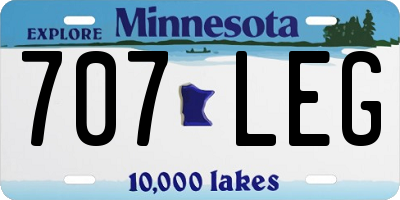 MN license plate 707LEG