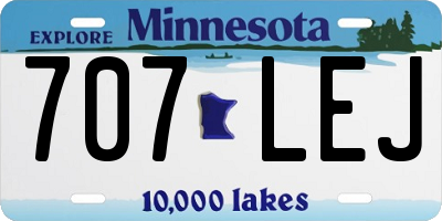 MN license plate 707LEJ