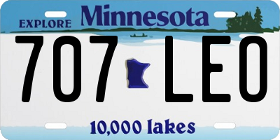 MN license plate 707LEO
