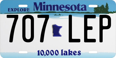 MN license plate 707LEP