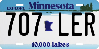 MN license plate 707LER