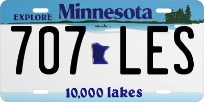 MN license plate 707LES