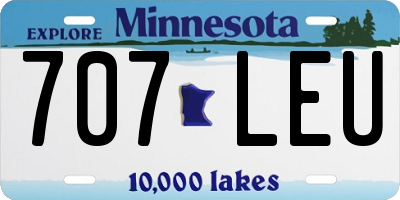 MN license plate 707LEU