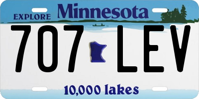 MN license plate 707LEV