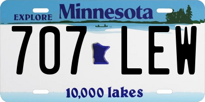 MN license plate 707LEW